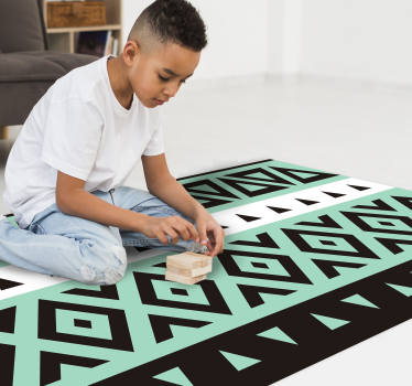 Tapetes tribais em estilo étnico preto - TenStickers