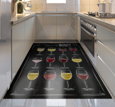 Tipo de vinhos tapetes pretos feitos sob medida - TenStickers