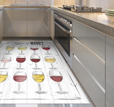 Tipo de vinhos tintos tapetes personalizados - TenStickers