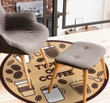 Tipos de tapetes feitos sob medida para café - TenStickers