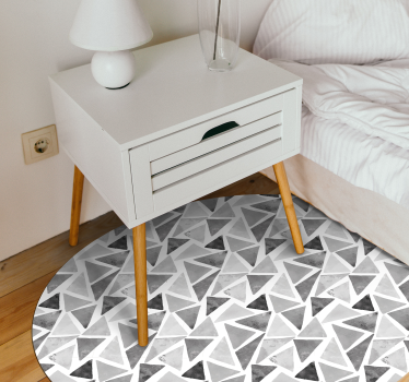 Tons de cinza triângulos geométricos tapetes de vinil - TenStickers