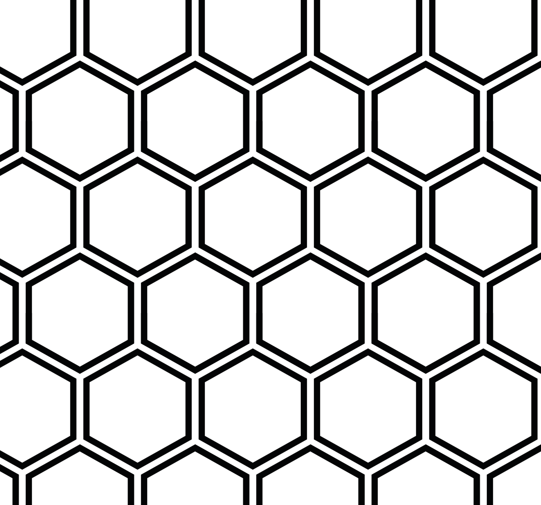 Tapete vinílico branco padrão hexagonal - TenStickers