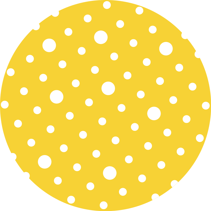 Tapete vinílico amarelo de bolinhas - TenStickers