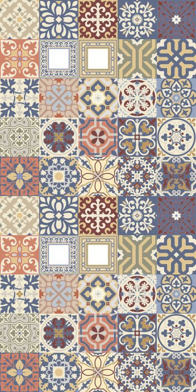 Tapete vinílico cozinha hidráulico multicolorido - TenStickers