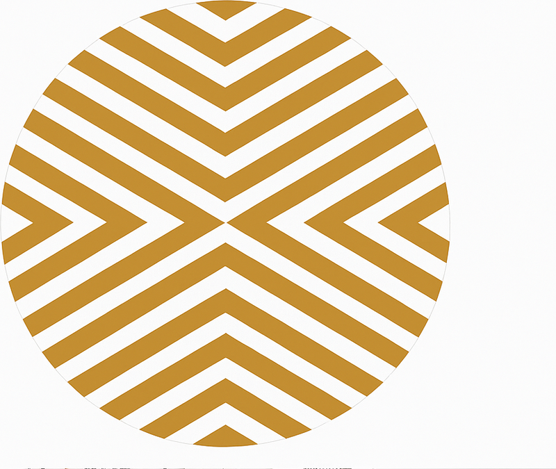 Tapete vinílico para sala de jantar padrão chevron mostarda - TenStickers