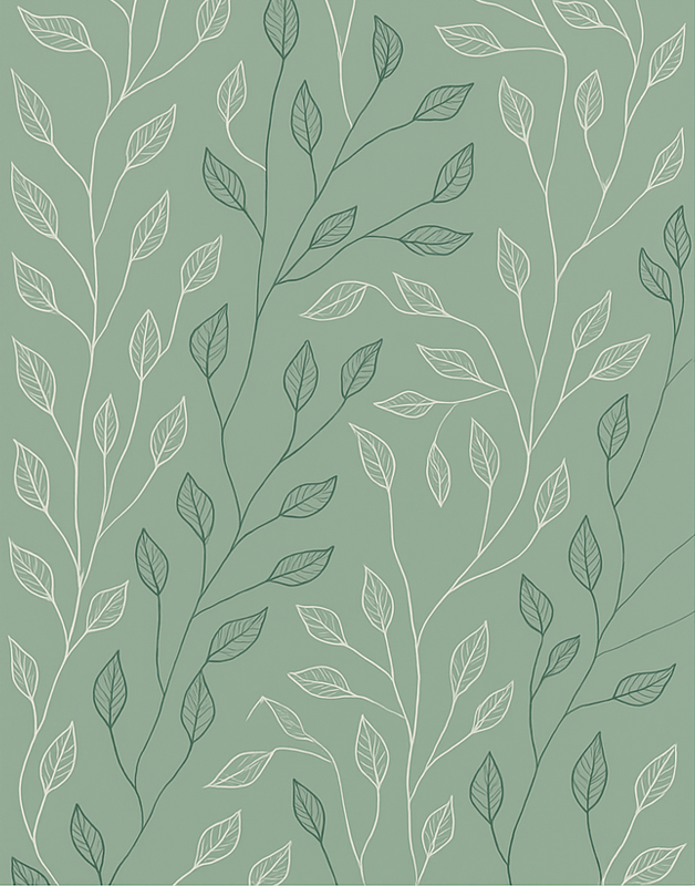 Tapete vinílico para sala de jantar sobreposição botânica limpa - TenStickers