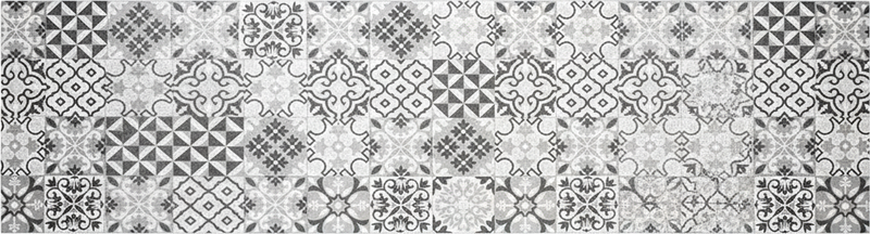 Tapete vinílico cozinha mosaico cinza intricado - TenStickers