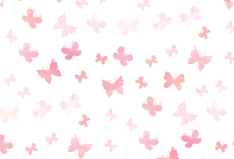 Tapete vinílico de animais borboletas voando em pastel - TenStickers