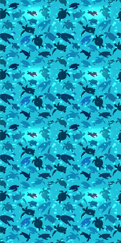 Tapete vinílico de animais tartarugas nadando - TenStickers