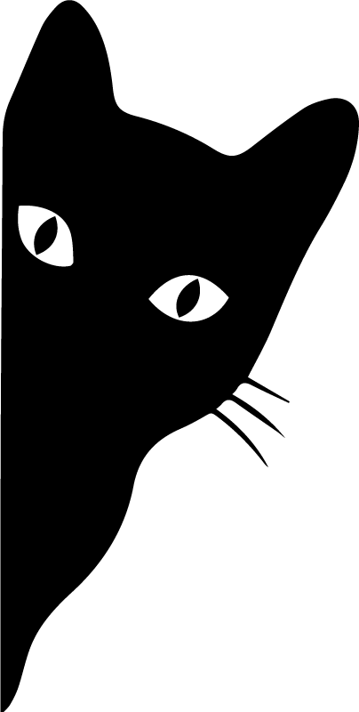 Tapete vinílico de animais gato espreitando - TenStickers