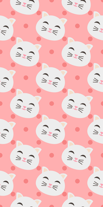 Tapete vinílico de animais gatinhos divertidos - TenStickers