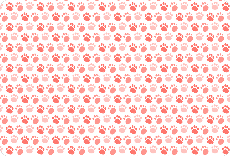 Tapete vinílico de animais com pegadas de cachorro - TenStickers