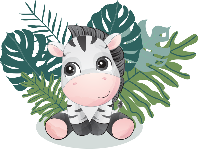 Tapete vinílico de animais zebra da África selvagem - TenStickers