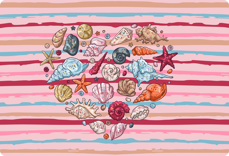 Tapete vinílico de animais sinta amor - TenStickers