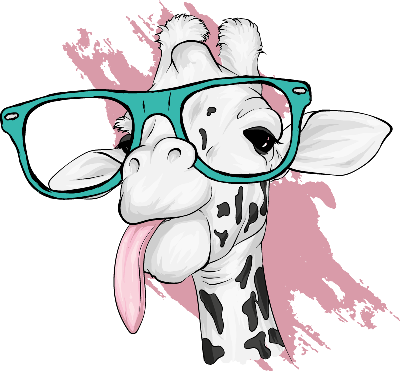 Tapete vinílico de animais splash de girafa - TenStickers