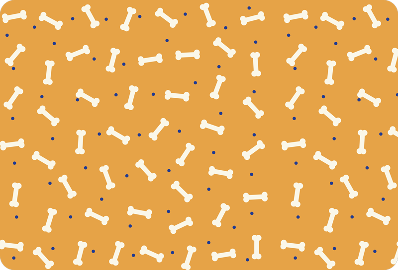 Tapete vinílico de animais padrão ossos laranja - TenStickers