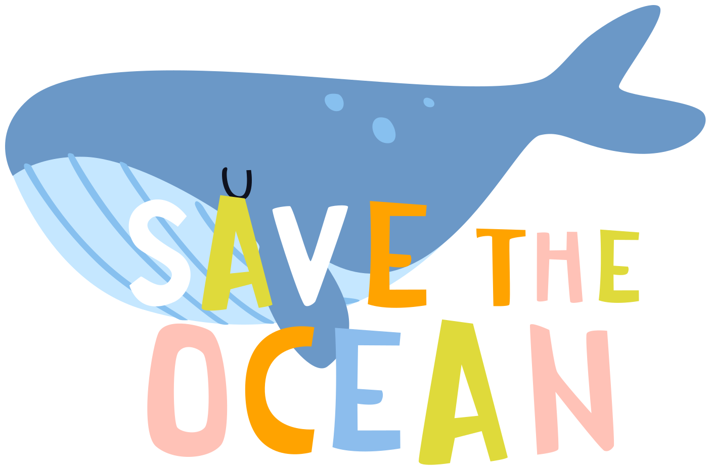 Tapete vinílico de animais salve a beluga do oceano - TenStickers