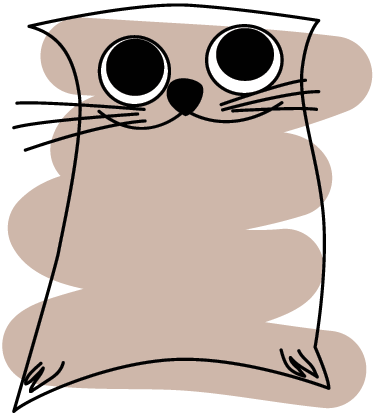 Tapete vinílico de animais gato pintado de marrom - TenStickers