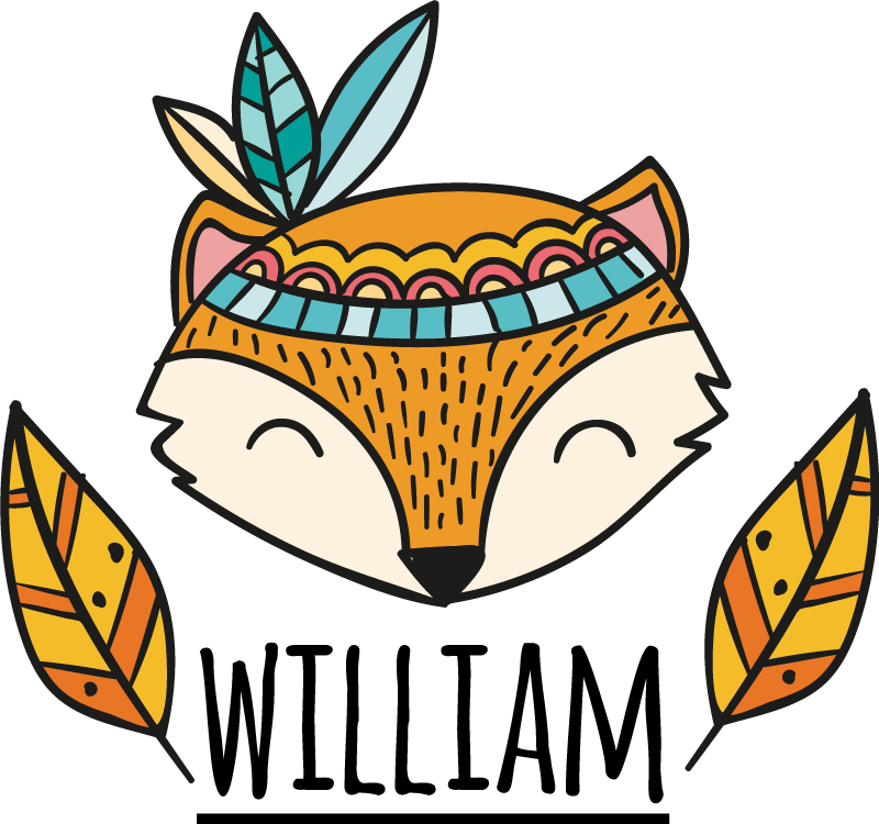 Tapete vinílico de animais raposa nórdica personalizada - TenStickers