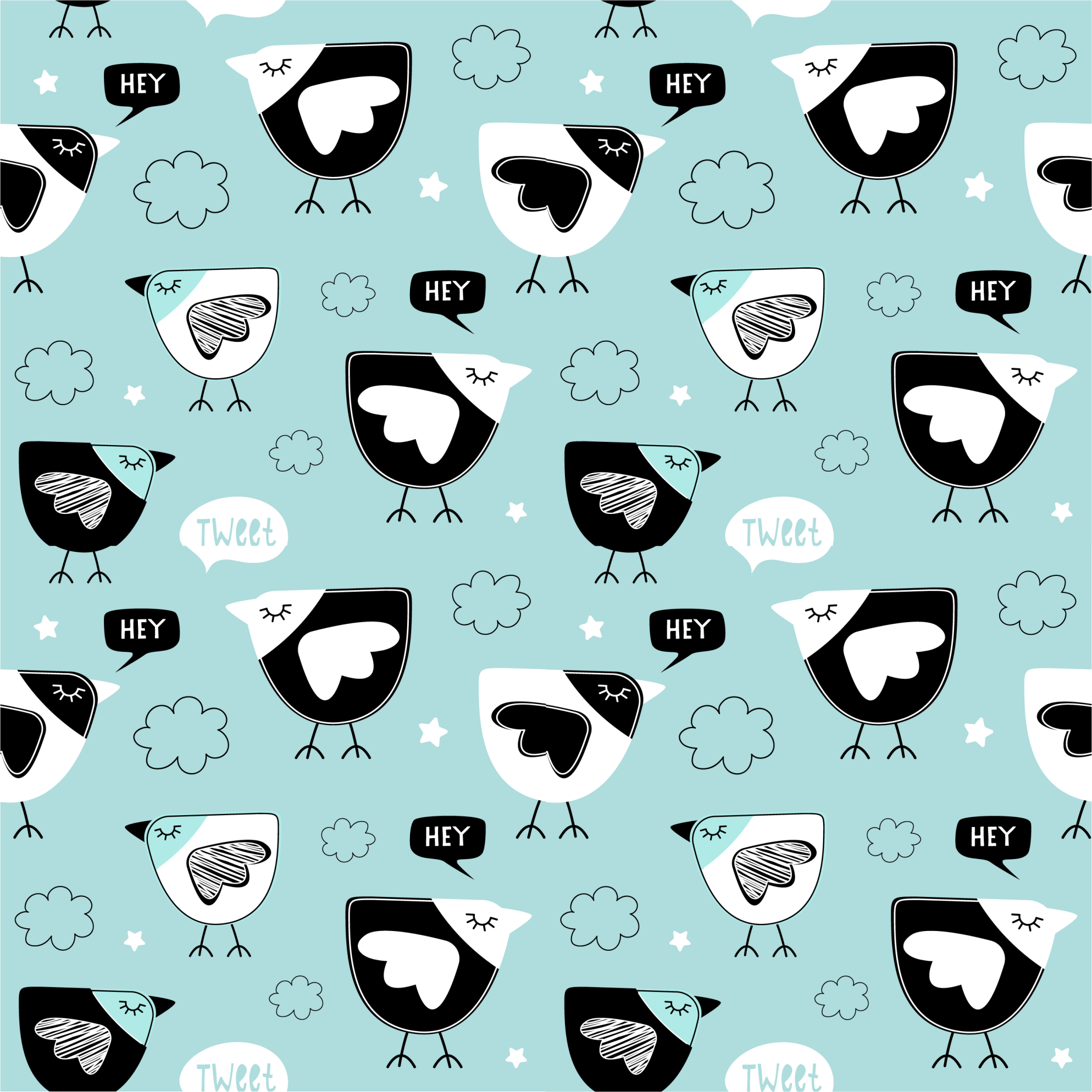 Tapete vinílico de animais padrão de galinha preta - TenStickers