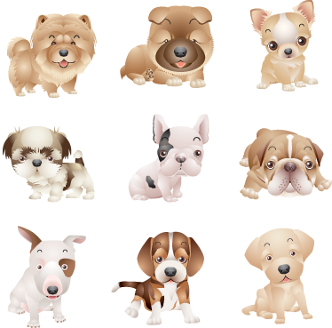 Tapete vinílico de animais filhotes fofos - TenStickers
