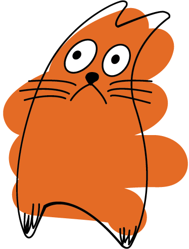 Tapete vinílico de animais silhueta laranja original - TenStickers