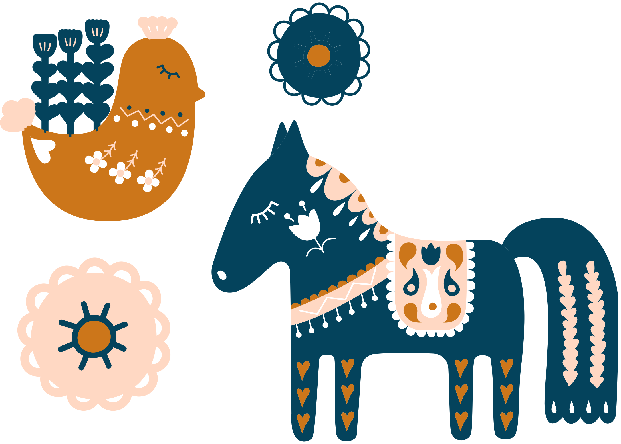 Tapete vinílico de animais animais populares coloridos - TenStickers