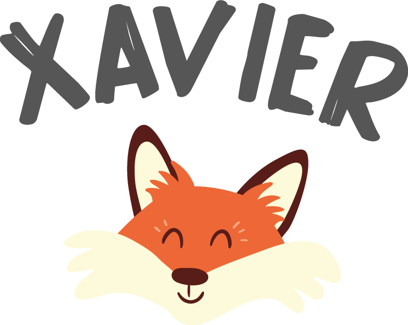 Tapete vinílico de animais cabeça de raposa brincalhona - TenStickers