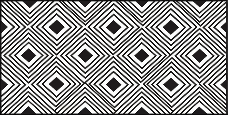 Tapete vinílico cozinha em padrão losango ousado - TenStickers