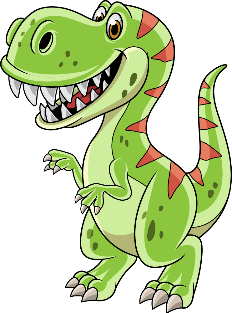 Tapete vinílico de animais tiranossauro rex em cartoon - TenStickers