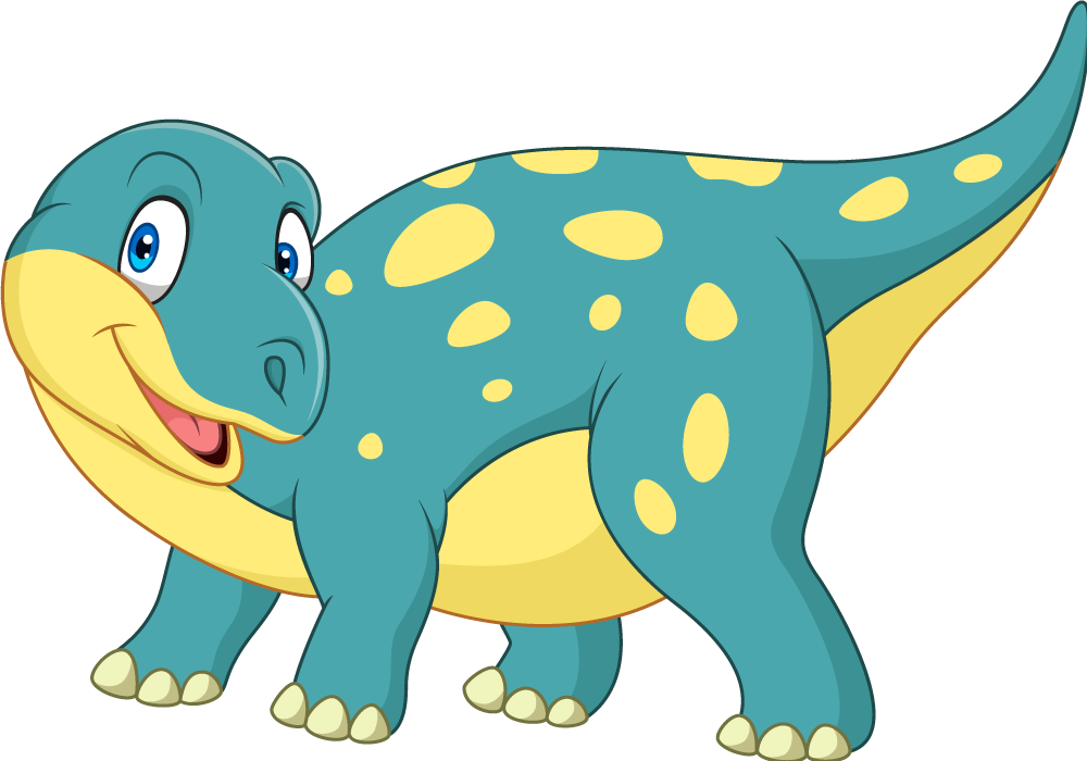 Tapete vinílico de animais dinossauro animado alegre - TenStickers