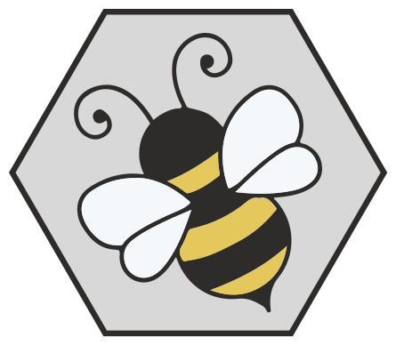 Tapete vinílico de animais com design hexagonal de abelha - TenStickers