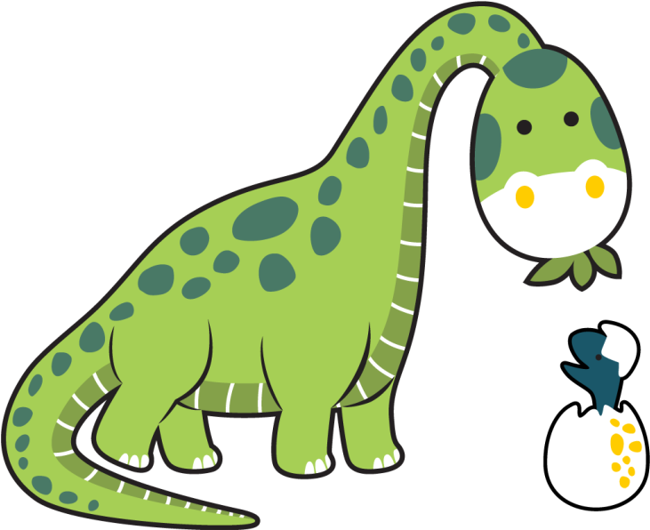 Tapete vinílico de animais filhote de dinossauro fofo - TenStickers