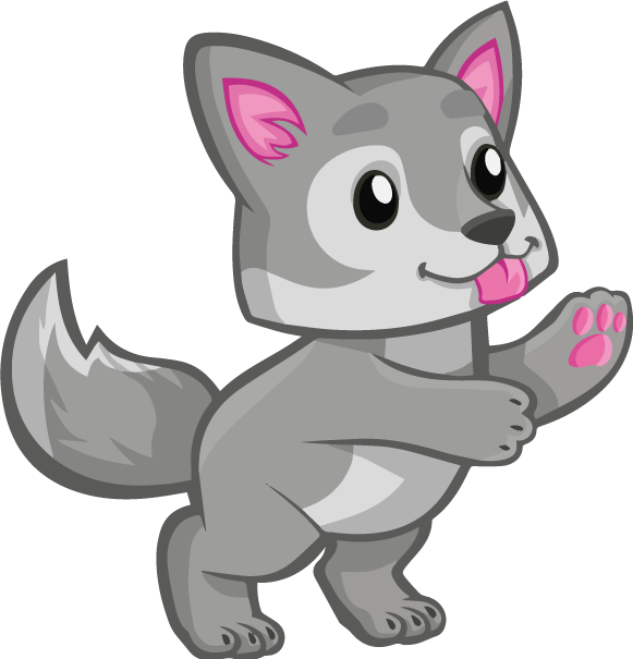 Tapete vinílico de animais personagem cachorrinho brincalhão - TenStickers