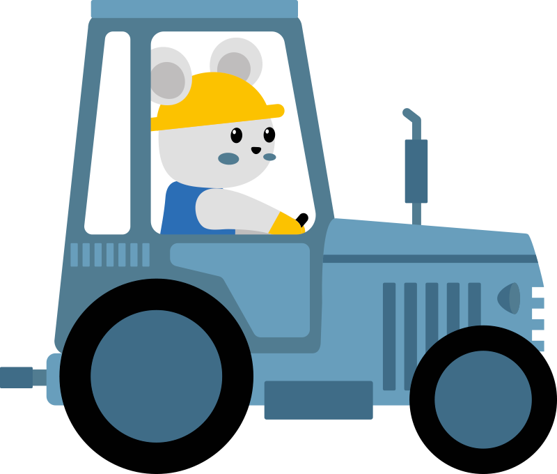 Tapete vinílico de animais urso fazendeiro fofo - TenStickers