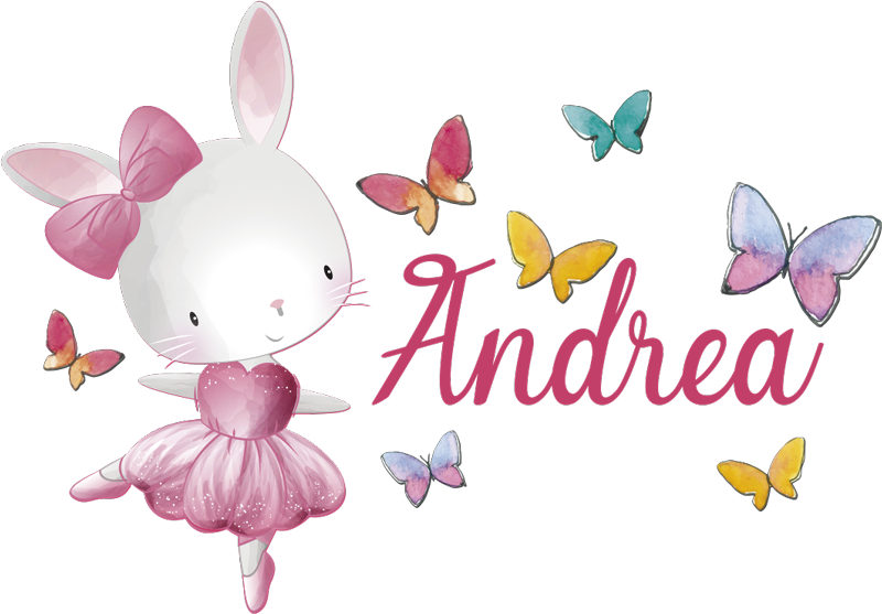 Tapete vinílico de animais bailarina dançando - TenStickers