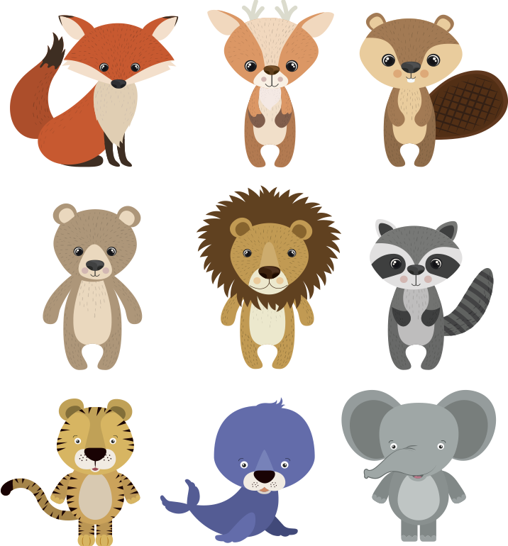 Tapete vinílico de animais para decoração - TenStickers