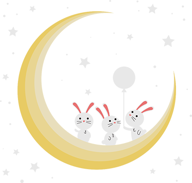 Tapete vinílico de animais coelhos para o quarto do bebê - TenStickers