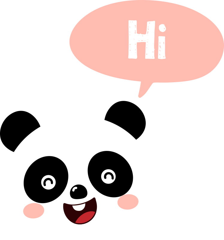 Tapete vinílico de animais panda cartoon acenando - TenStickers