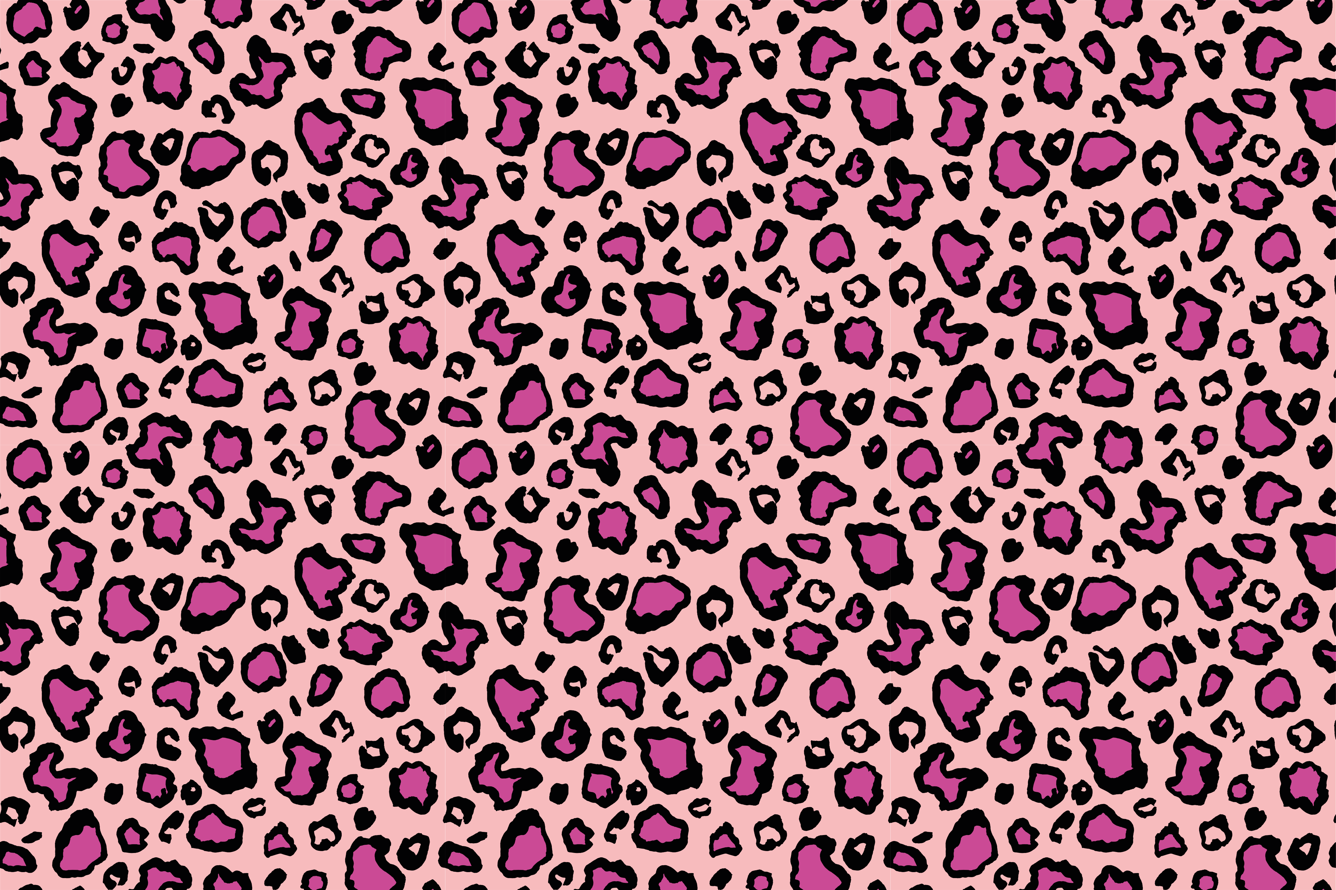 Tapete vinílico de animais imitação leopardo rosa e preto - TenStickers
