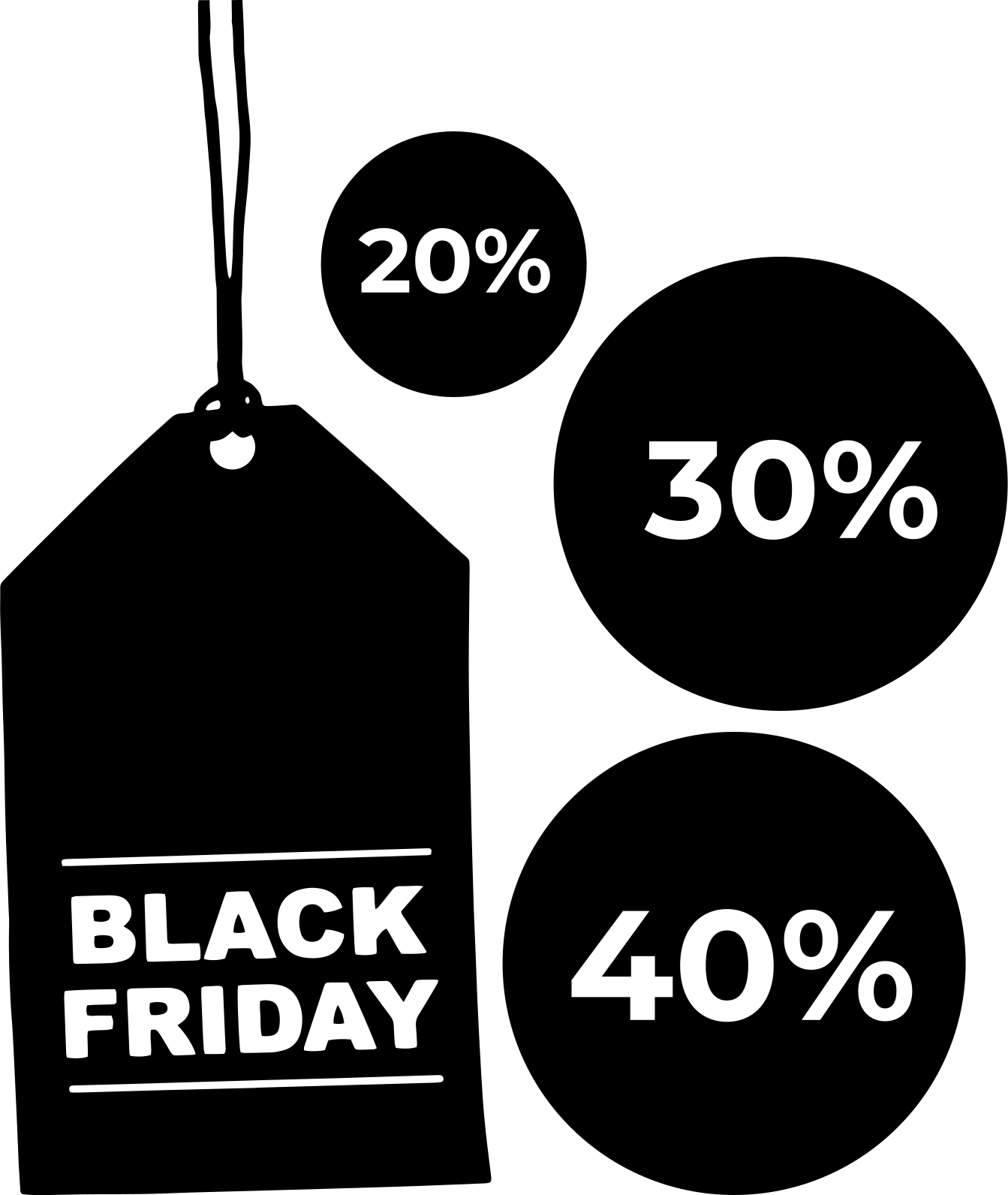 Tapete em vinil black friday conjunto personalizável 3 - TenStickers