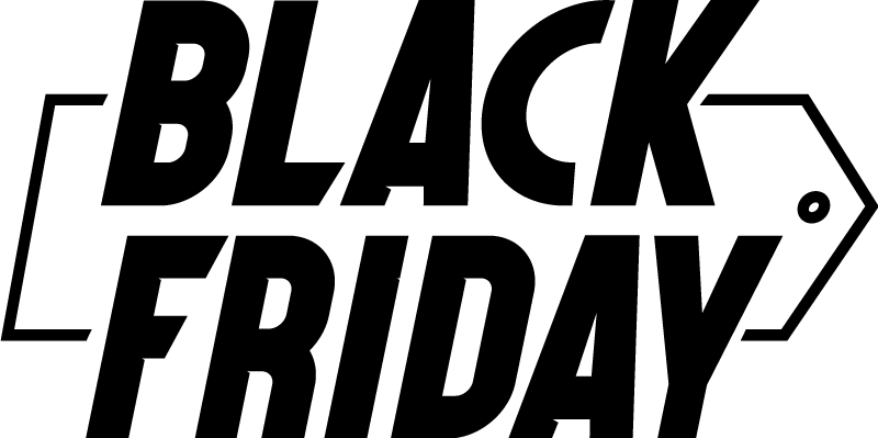 Tapete em vinil black friday fonte cursiva moderna - TenStickers