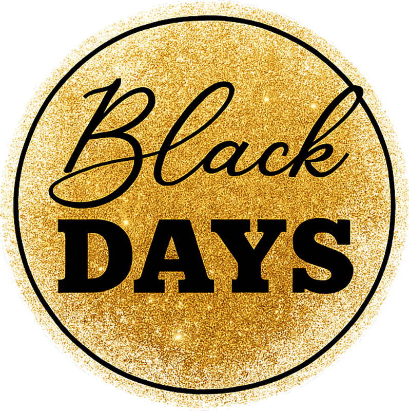 Tapete em vinil black friday branco e dourado - TenStickers