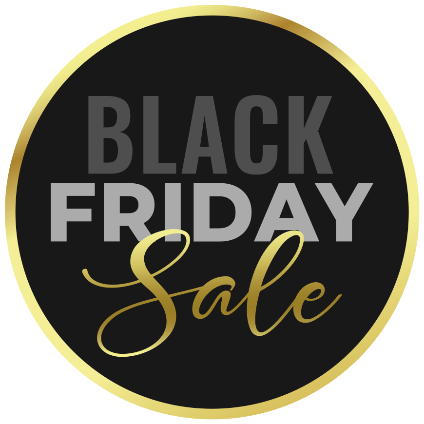 Tapete em vinil black friday fundo preto dourado - TenStickers