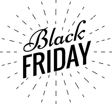 Tapete em vinil black friday texto caligráfico brilhante - TenStickers