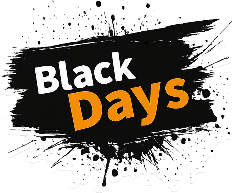Tapete em vinil black friday preto e branco "dias negros" - TenStickers