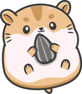 Tapete vinílico de animais gráfico de hamster fofo - TenStickers