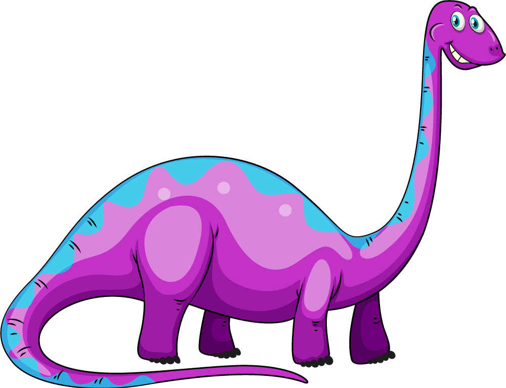 Tapete vinílico de animais dinossauro roxo brincalhão - TenStickers