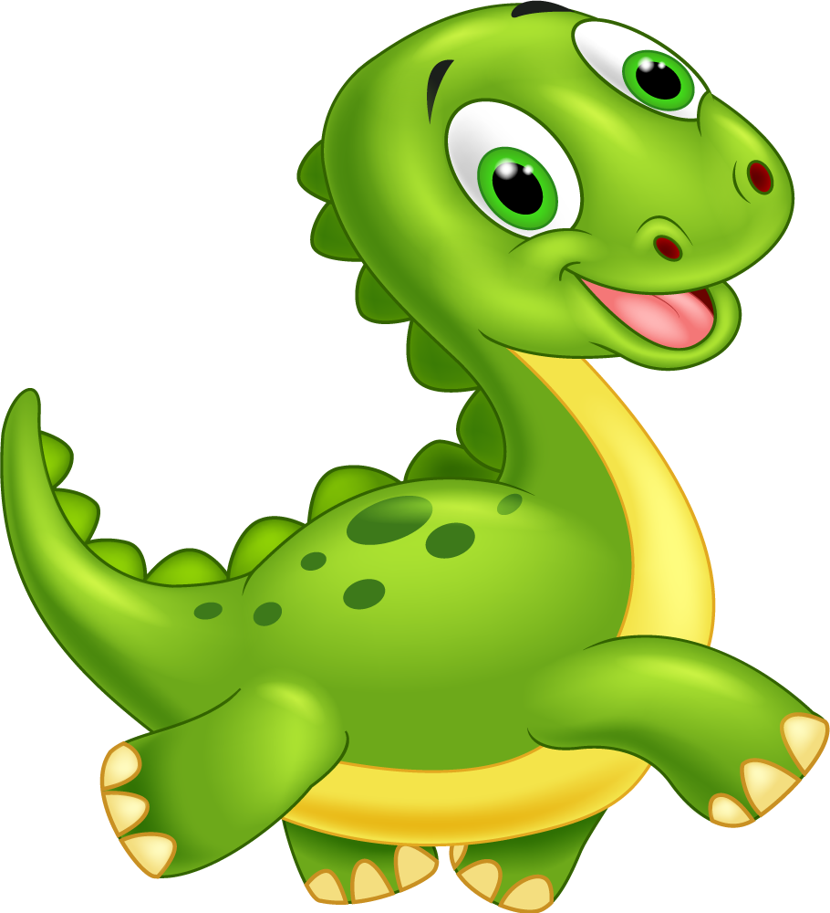 Tapete vinílico de animais dinossauro verde fofo - TenStickers