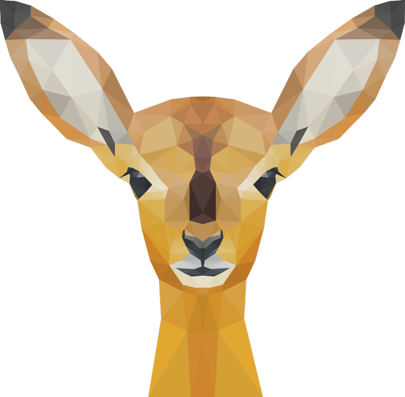 Tapete vinílico de animais veado - TenStickers